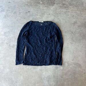 Oasis Lace Floral long sleeve top Fairycore whimsygoth Womens size S